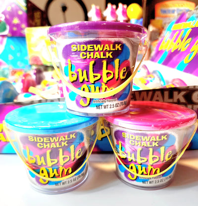 Candy Sidewalk Chalk Bubble Gum Pail 2.5 Ounces