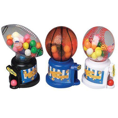 Gumball Dispenser Sport Ball Dubble Bubble 3Asst in Flr Di