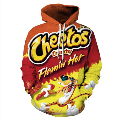 Takis / Cheetos Flamin Hot /  3D Print Hoodie - Hooded Sweatshirt Tracksuit Oversized Pullover