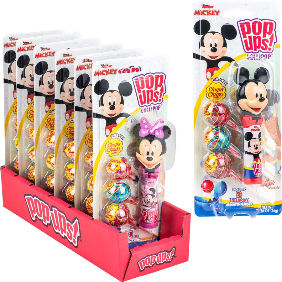 Disney Mickey and Minnie Mouse Pop Ups Lollipop Case with Chupa Chups (pack)
