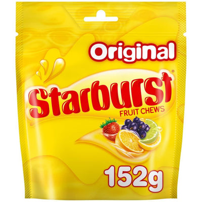 Starburst Original Fruit Chews Sweets Pouch Bag 152g