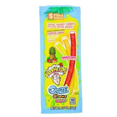 Warheads Ooze Sour Chewz Tropical Ropes Ounce Bag
