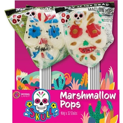 Marshmallow Skull Pops